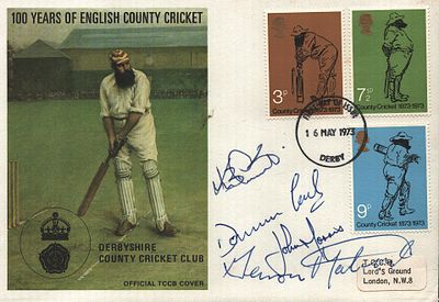 Cork Bennett Malcolm and one other signed 100 years of English county FDC