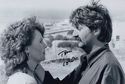 Shirley Valentine, Oscar winning movie scene B&W 8x12 inch photo signed by actor Tom Conti