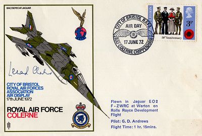 Victoria Cross recipient Leonard Cheshire VC signed RAF Colerne FDC. Group Captain Geoffrey 