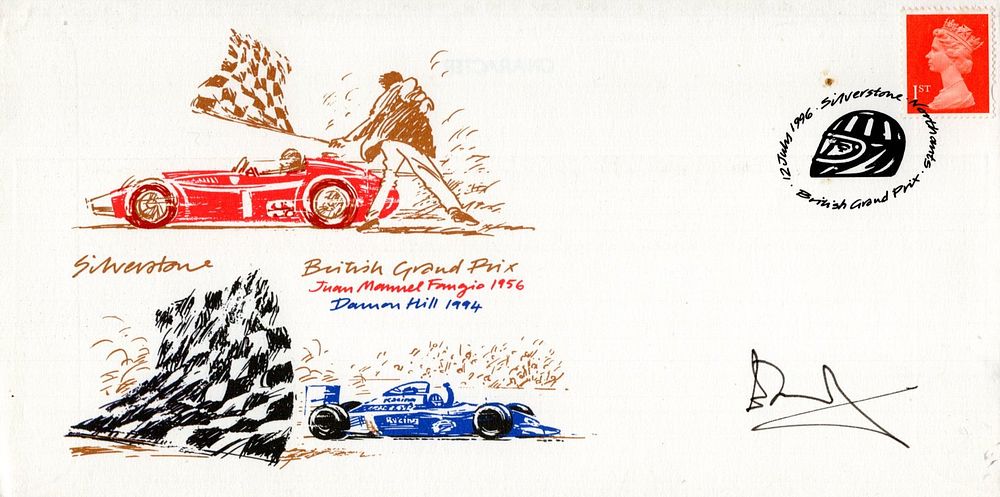 Formula 1 Grand Prix FDC signed by HRH The Duke of Kent