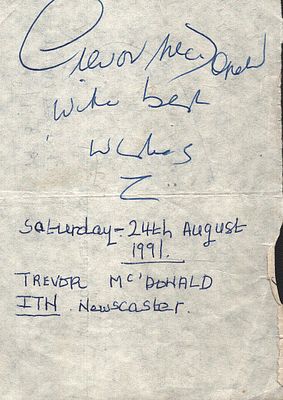 Trevor MacDonald’s signature piece
