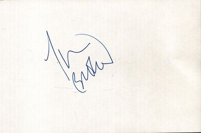 Tom Brokaw signed album page.