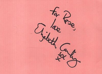 Elizabeth Carling signed Album page.