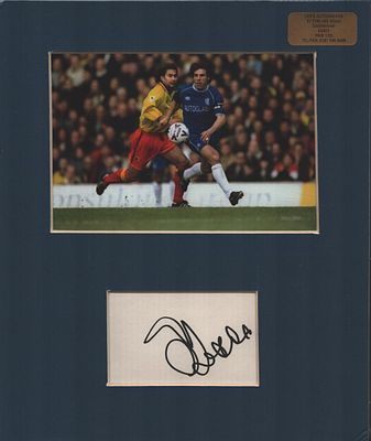 Gian Franco Zola Signature piece mounted below colour approximate overall size 10x8 inch.