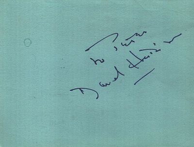 David Hedison signed Album Page Dedicated