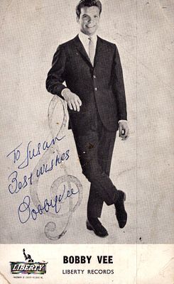 Bobby Vee signed 6x4inch black and white promo photo.