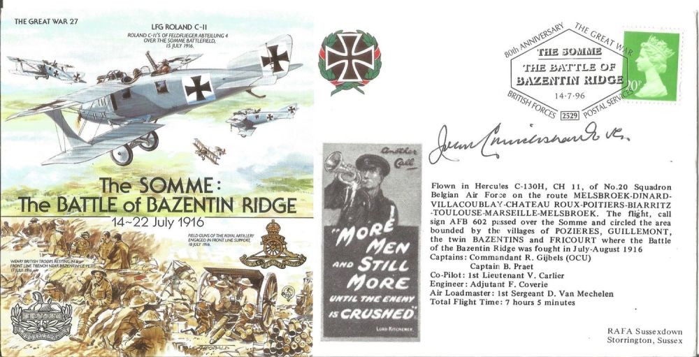 Lot 618: John Cruickshank V. C. signed FDC The Somme...