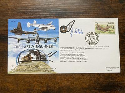 RAF Flown G T Charles signed The Last Airgunner - Master Electronics Operator GT Charles The 