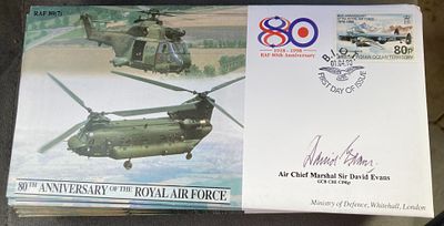 RAF Air Chief Marshal Sir David Evans signed JS(CC)47 RAF 80(7) 80th ann of the RAF 01.04.98 