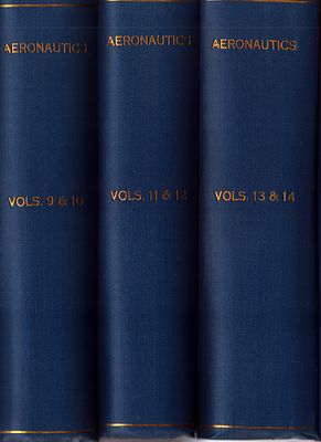 Aeronautics Magazines 1943 - 1946, VOL 9-14. Collection of x3 hardback.