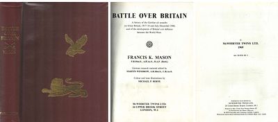 Battle Over Britain Hardback Book. Author: Francis K. Mason. Publisher: McWhirter Twins 