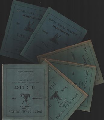Royal Naval College The List Collection 6. Easton Chester September 1944. January, May 