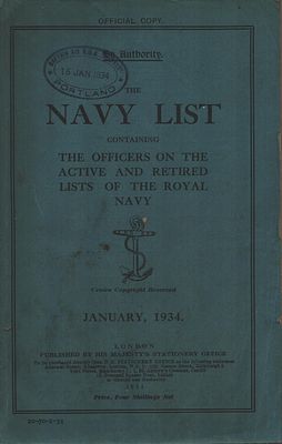 The Navy List Containing The Officers on The Active & Retired List of The Royal Navy Official 