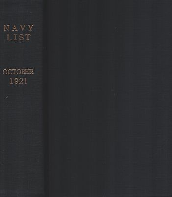 The Navy List for October 1921 Hardback, corrected To The 18th September, 1921. Was a Library 