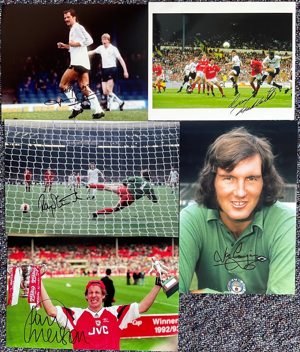 Lot 147: Football Collection of 5 Signed Colour Photos Mostly...