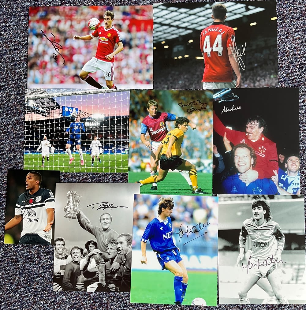 Lot 150: Football Collection of 9 Fantastic Signed Photos, Vary...