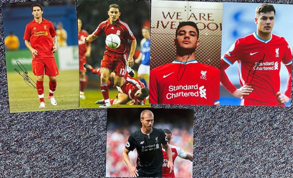 Lot 158: Football Liverpool Fc Collection of 5 Signed Colour...