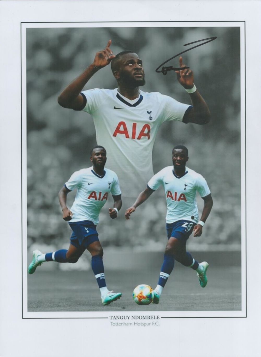 Lot 160: Football. Tottenham Hotspurs FC Tanguy Ndombele Personally Signed...