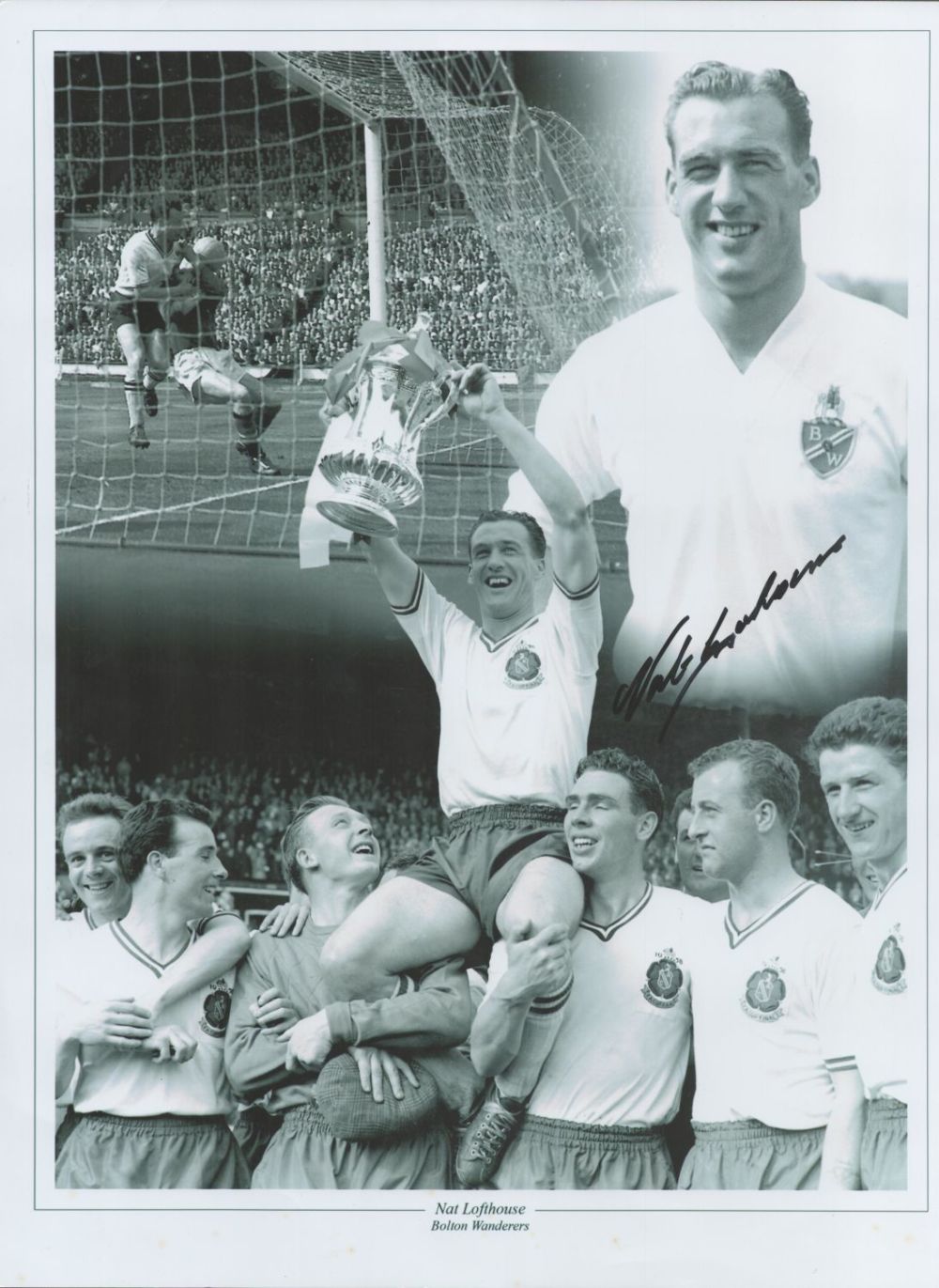 Lot 163: Football Bolton Wanderers FC Collection of 2 Signed...