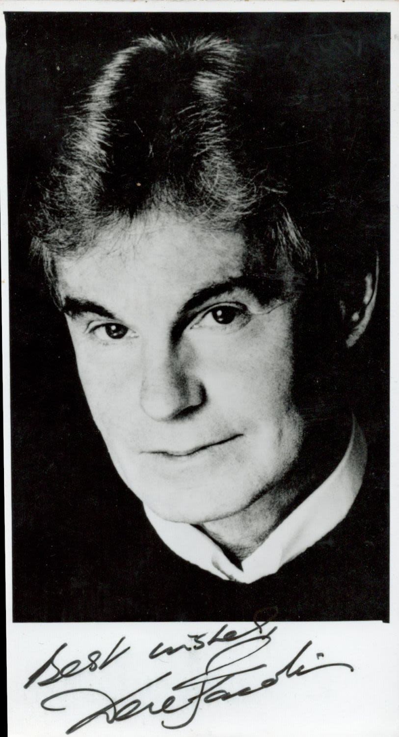 Lot 188: English Actor Derek Jacobi Signed 6x3 inch black...