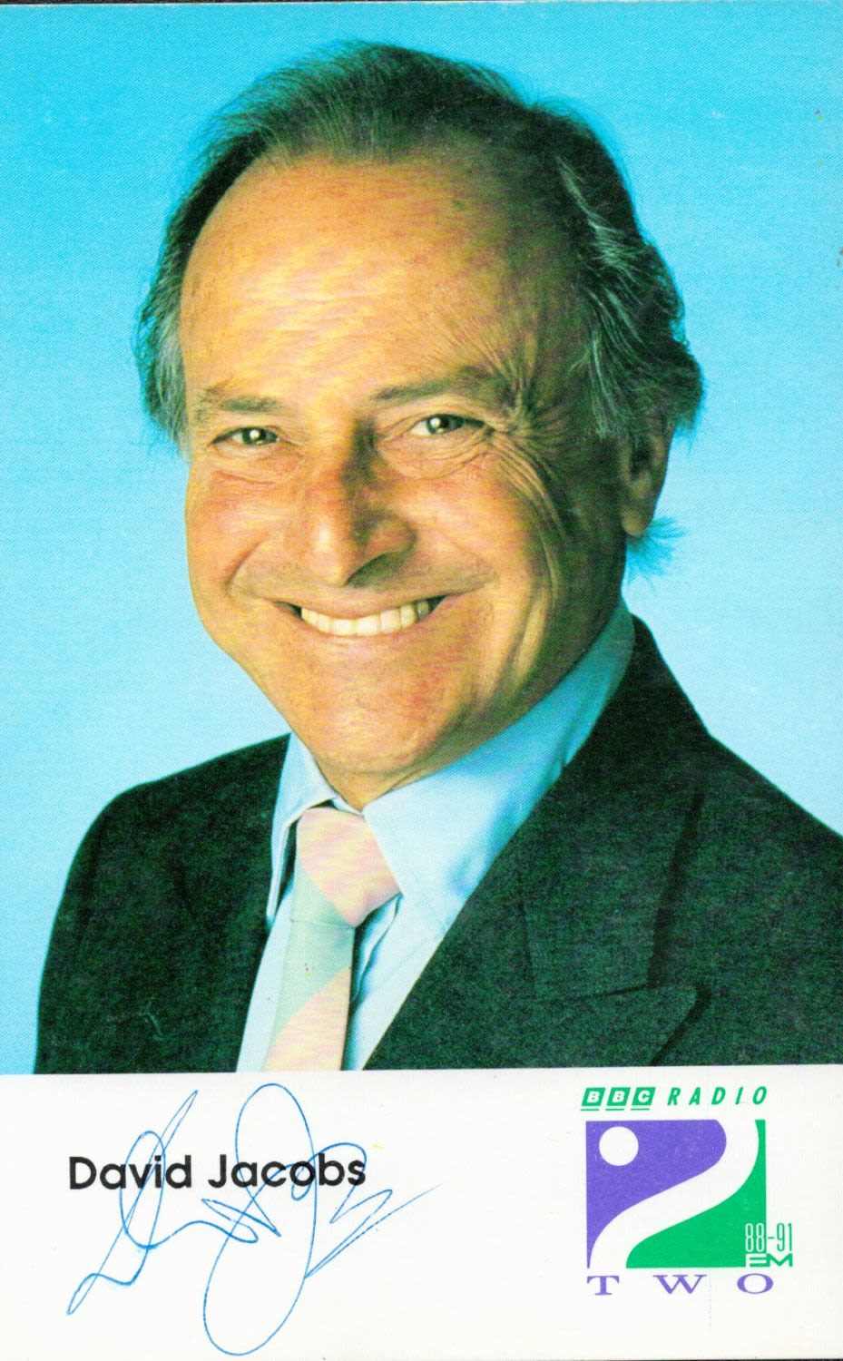 Lot 197: British broadcaster David Jacobs CBE Signed BBC Radio...