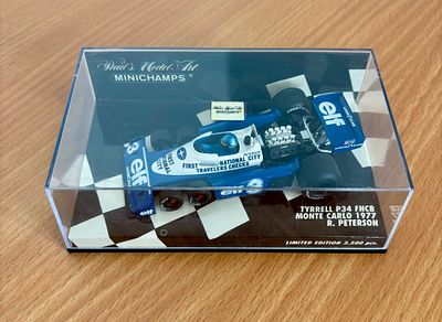Minichamps 430 770003 Tyrrell P34 FNCB, Monte Carlo 1977, R. Peterson.