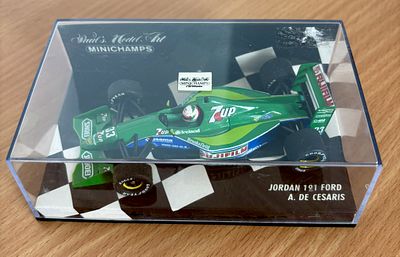 Minichamps 430, Jordan Ford 191, Andrea De Cesaris. 1:43.