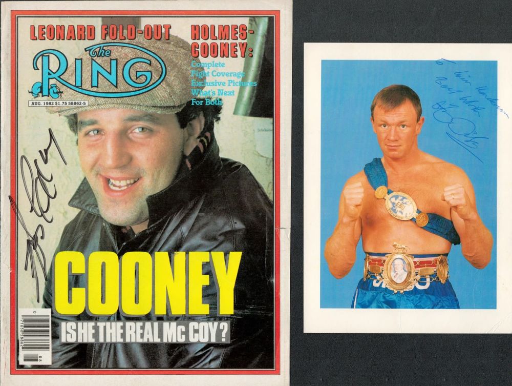 Lot 227: Boxing Collection of 2 Legends Gerry Cooney and...