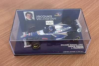 Minichamps 430, Williams Renault 1997, Launch Version. J. Villeneuve. 1 of 3,333. 1:43.