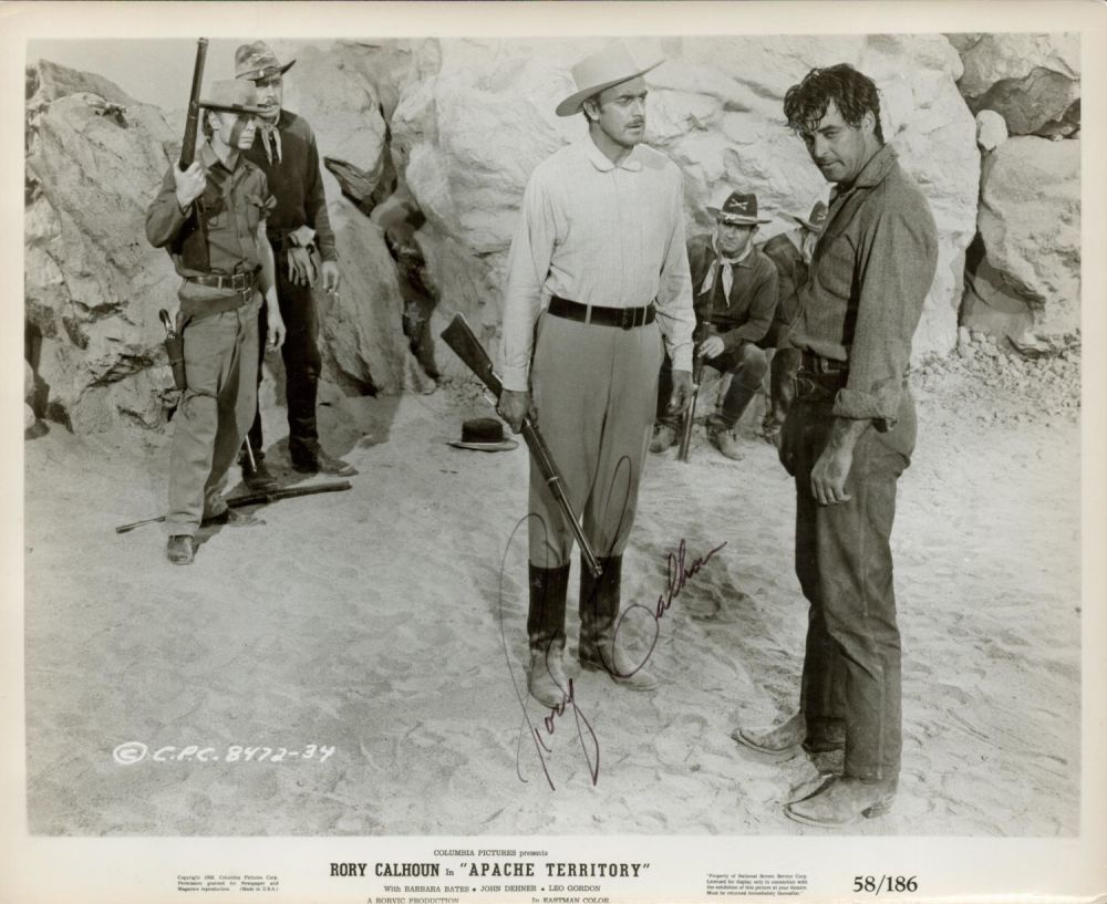 Lot 242: Rory Calhoun signed 10x8 black and white limited...