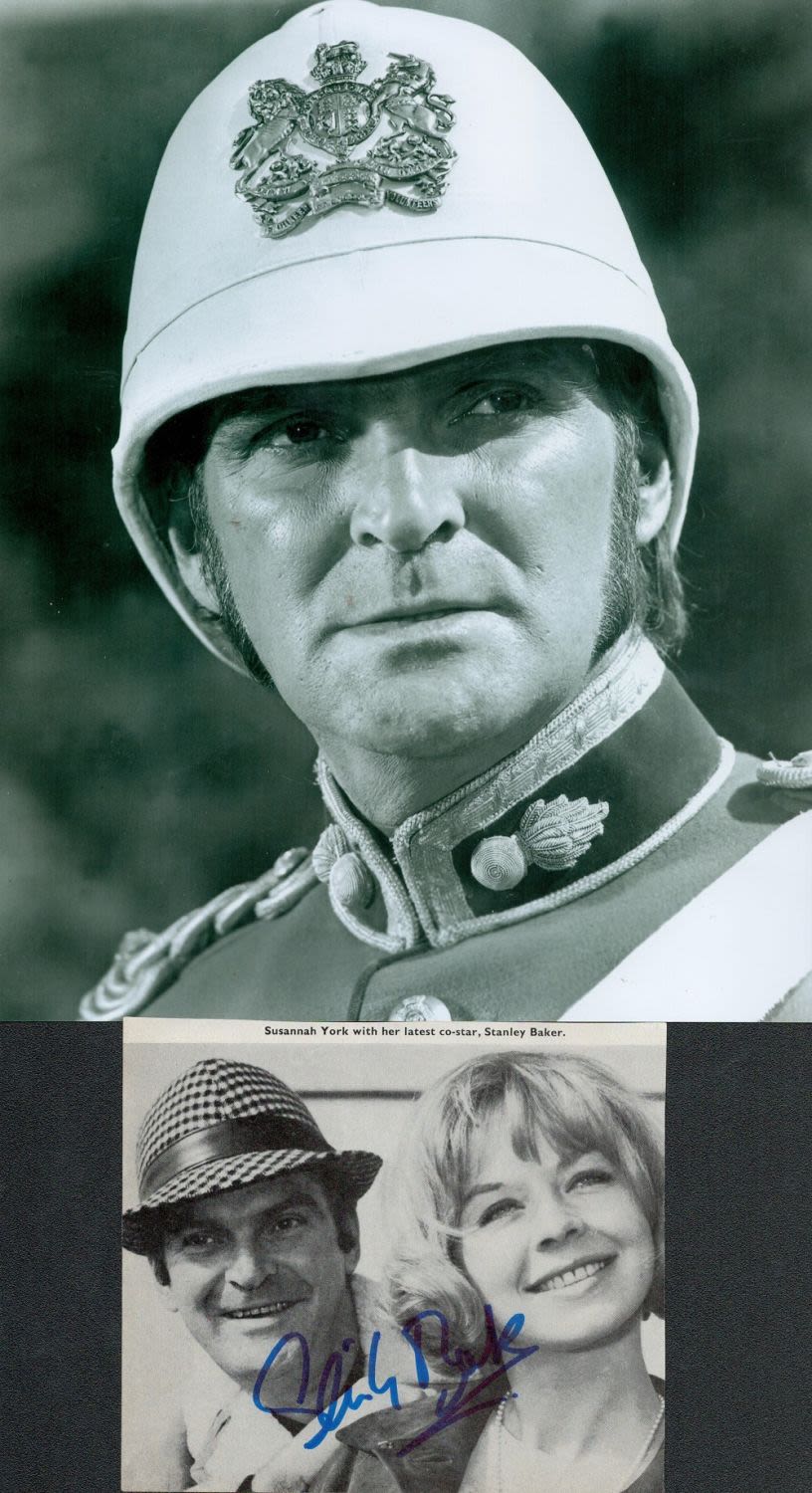 Lot 249: Stanley Baker Signed 5x5 photo. Also includes unsigned...