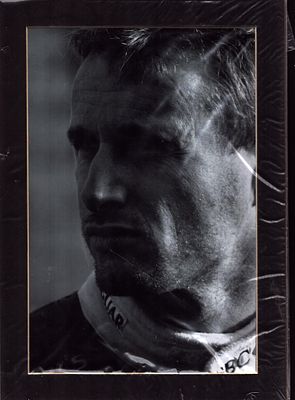 Paul Newman mounted black and white photo, photographed by Al Satterwhite, 13.5x10inch.