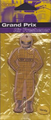 Grand Prix Vanilla Top Star Air Freshener in original package.