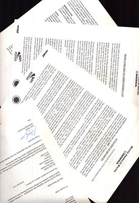 British American Racing Corresponding letter with racing information.