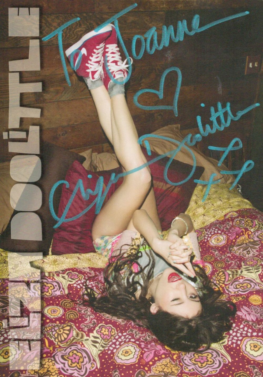 Lot 277: English Singer Eliza Doolittle signed 8x6 inch Colour...