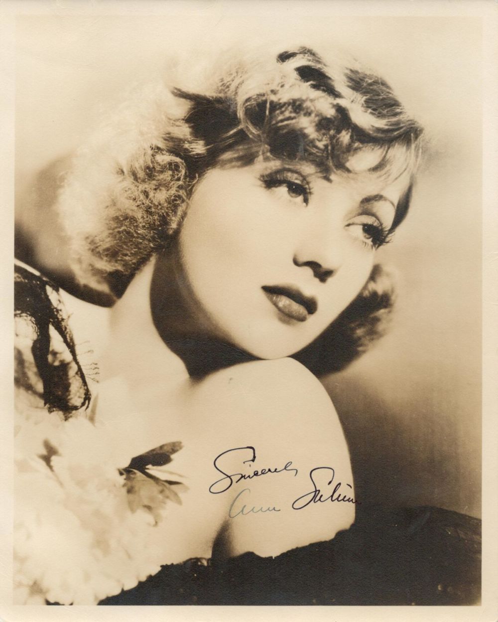 Lot 292: American Actress Ann Sothern Signed 10x8 inch Sepia...