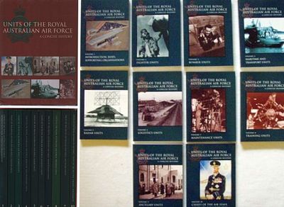Units of the Royal Australian Air Force: A Concise History. Set of 10 volumes in a case. 