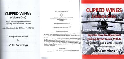Clipped Wings: Royal Air Force pre-operational training aircraft losses, 1939-42 (UK, Rhodesia 