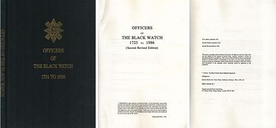 Officers of the Black Watch, 1725 to 1986. Hardback Book. Second Revised Edition 1989. Only two 