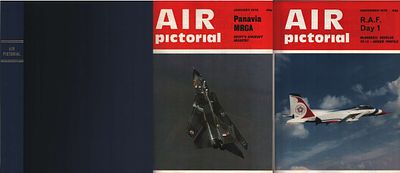 Air Pictorial 12 Months Magazines January 1976-December 1976 in Blue Binder.