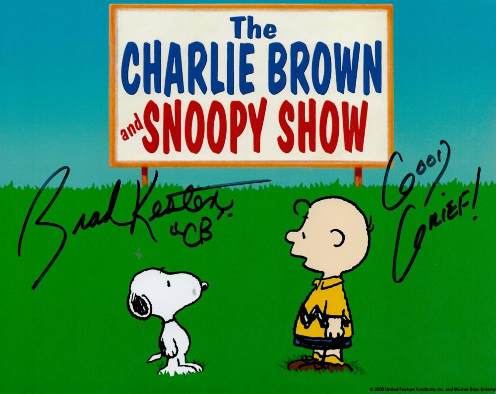 Lot 332: Brad Keston signed Charlie Brown 10x8 animated colour...