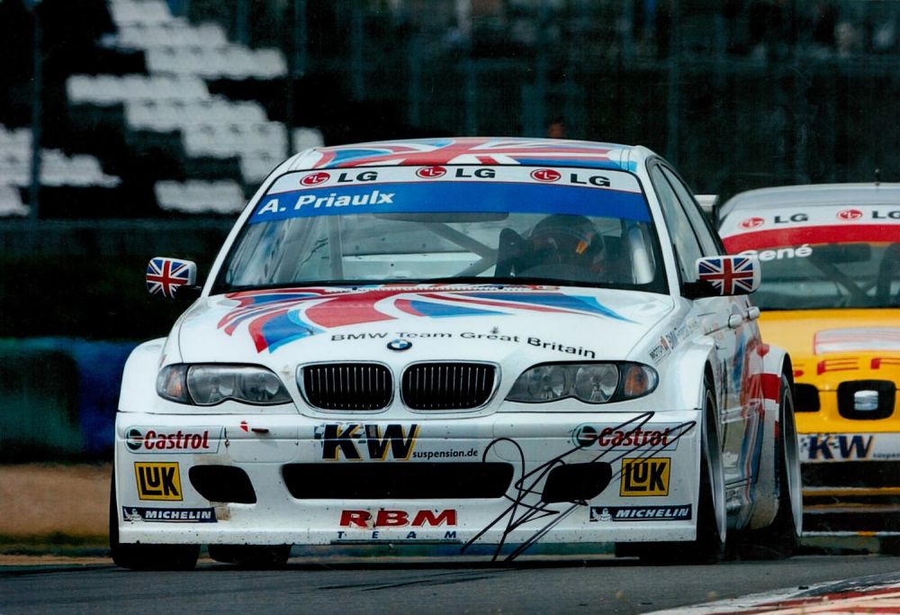 Lot 351: Andy Priaulx signed 12x8 British Touring Cars photo....