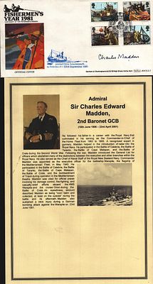 Admiral Sir Charles Edward Madden, 2nd Baronet GCB signed Benham Official FDC BOCS(2)5 
