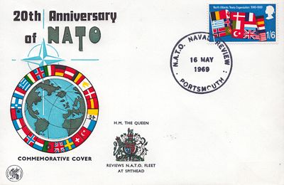 20th anniversary of NATO commemorative cover, stamped 16th may 1969 FDC.