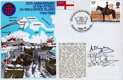 Rear Admiral AF Pugsley and Major General JL Moulton signed, 35th anniversary of the attack on 