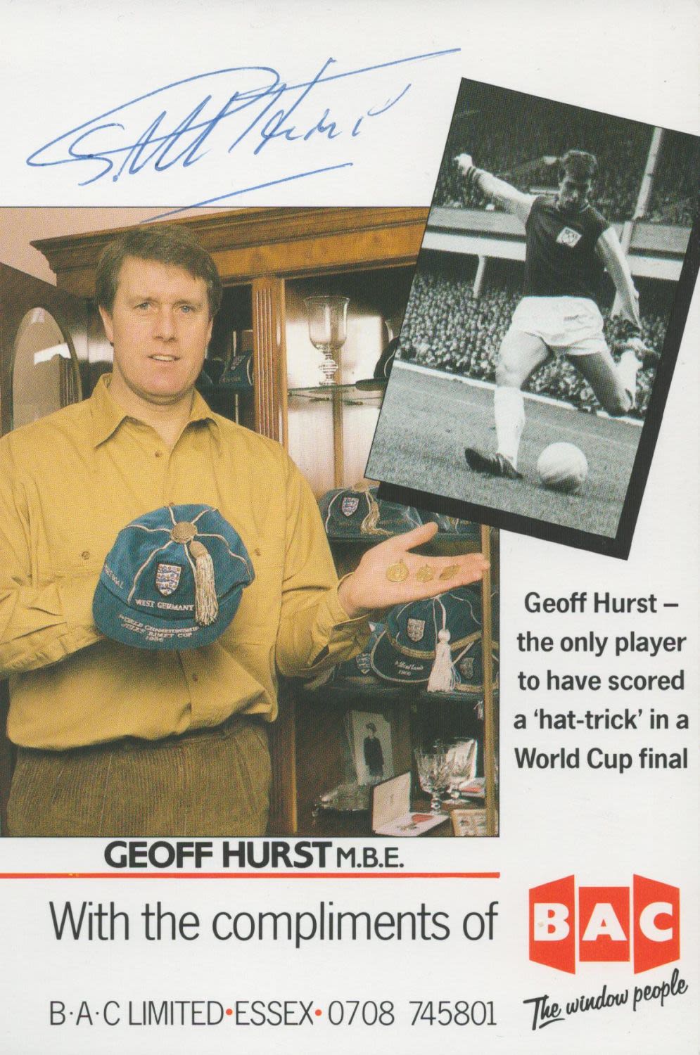 Lot 396: Football Legend Sir Geoff Hurst MBE Signed 6x4...