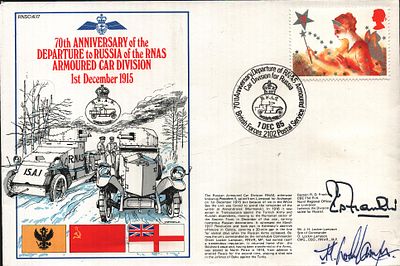 R. D. Franklin & J H Locker-Lampson Son of Commander Multi signed FDC. RNSC(4)17. 70th 