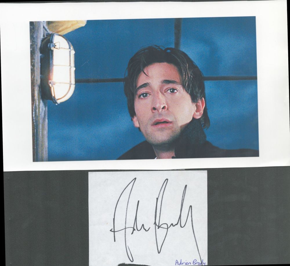 Lot 415: American Actor Adrien Brody Signed 5x4 inch Signature...
