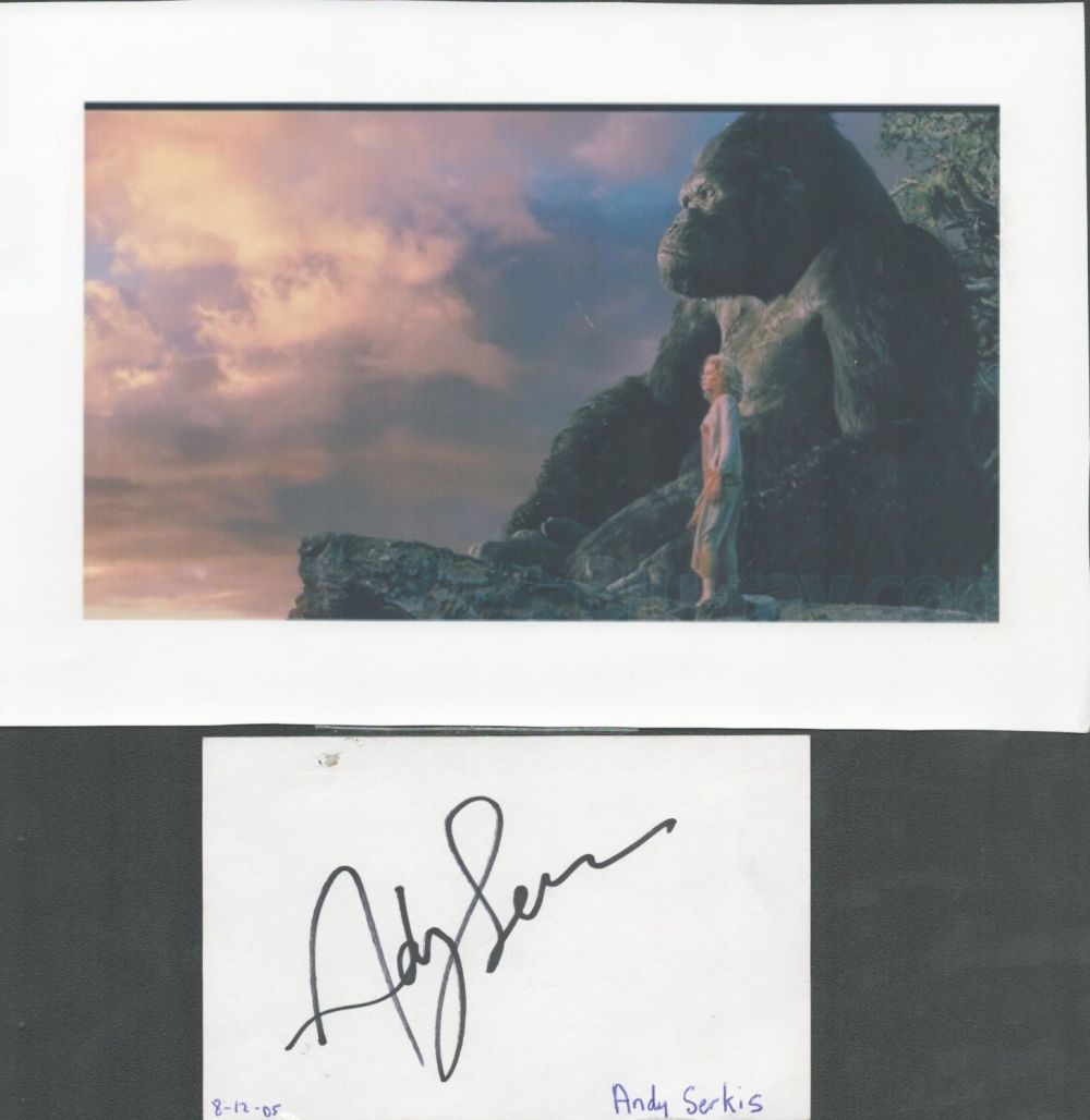 Lot 420: English Actor Andy Serkis Signed 5x3 Signature Page...