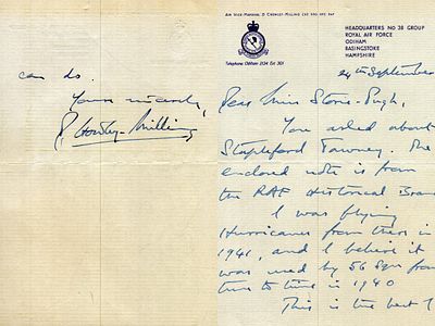 Air Vice Marshal Dennis Crowley-Milling ALS dated 24/9.